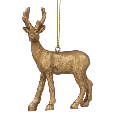 Gold Reindeer Decoration