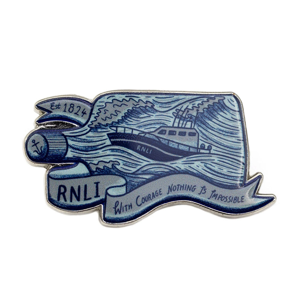 RNLI Ship in a Bottle Pin Badge - 