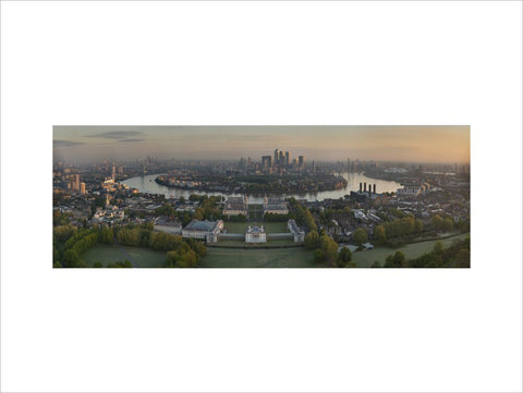 View of National Maritime Museum and Greenwich by UAV Drone Photography