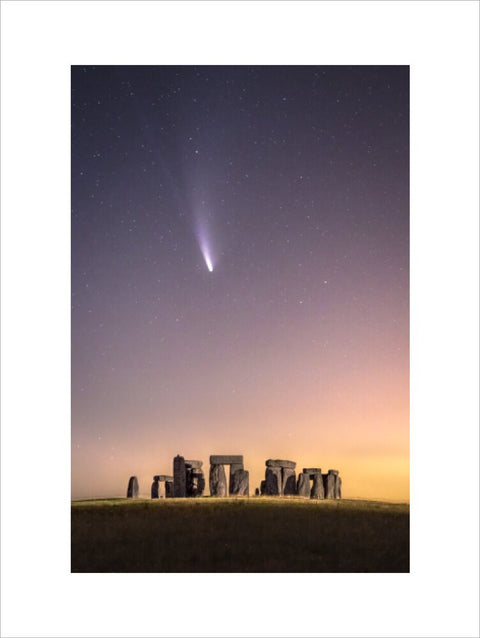 Comet Neowise over Stonehenge (Custom Print)