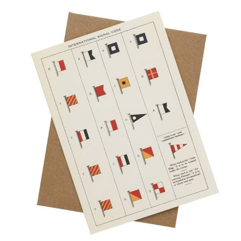 International Signal Code Greetings Card