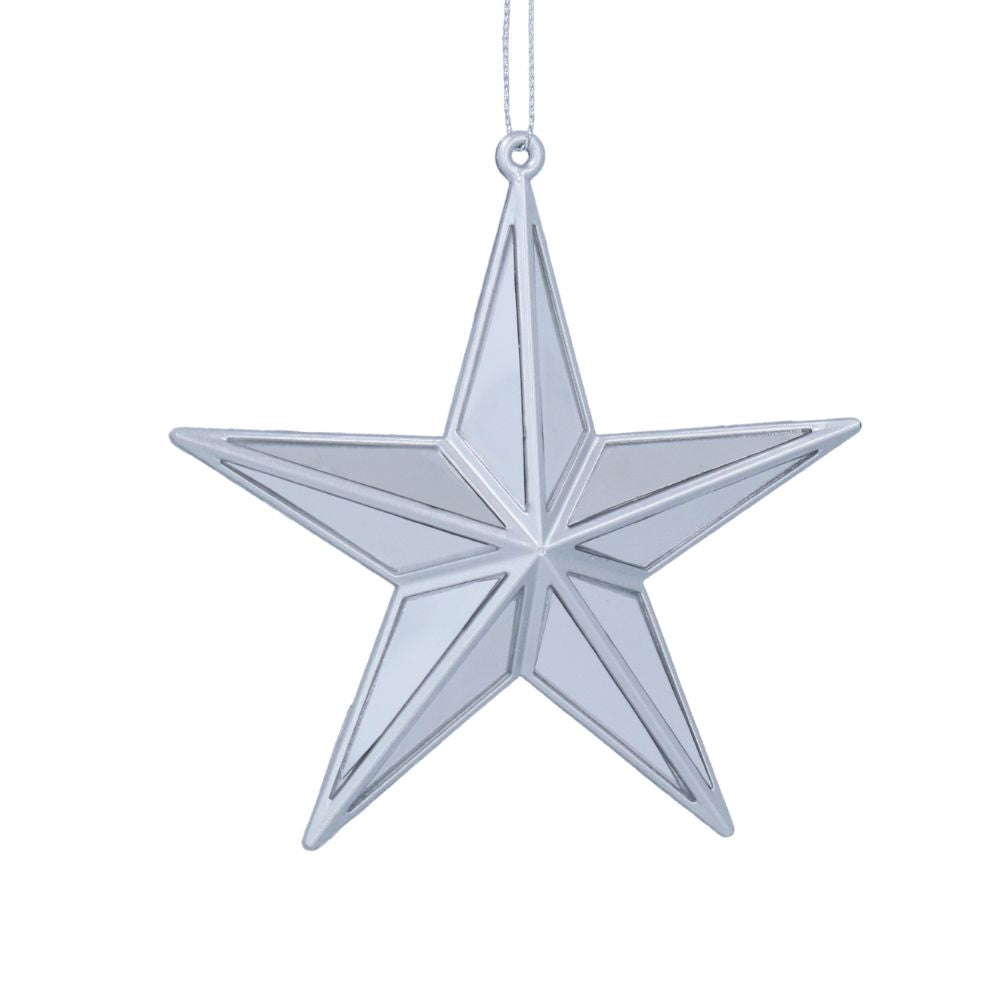 Silver Mirrored Star Decoration | Christmas | Home Decor – Royal