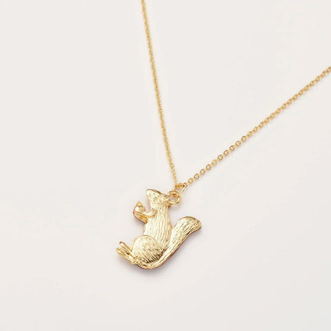 Enamel Squirrel Necklace