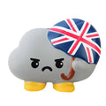 Cloud-shaped toy with a Union Jack umbrella 