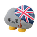 Grey cloud stress toy with a British flag umbrella 