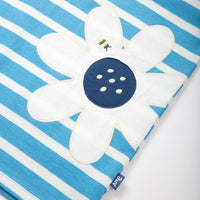 100% Organic Cotton Stripe And Flower Top
