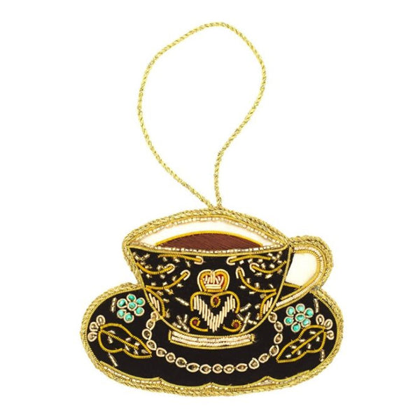 Black Royal Teacup Decoration