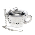 Silver metal tea infuser with chain 