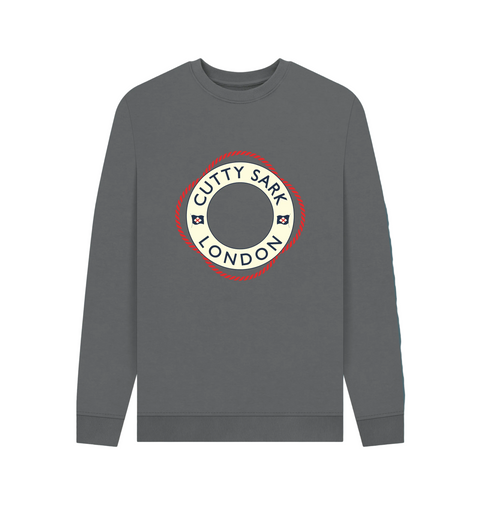 Slate Grey Cutty Sark Life Ring Printed Sweater Front