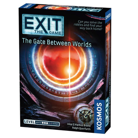 Board game box for 'Exit: The Game - The Gate Between Worlds' by Kosmos 