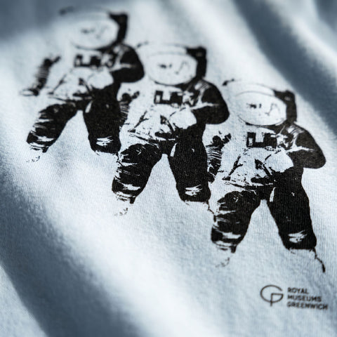three astronauts print detail