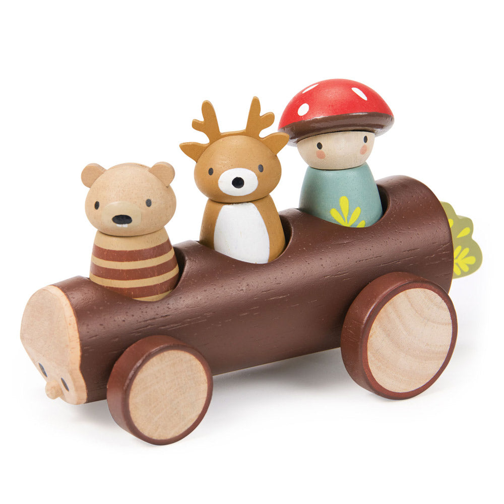 Eco-Friendly Timber Taxi Toy - 