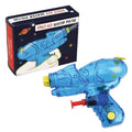 Blue space-themed water pistol with packaging 