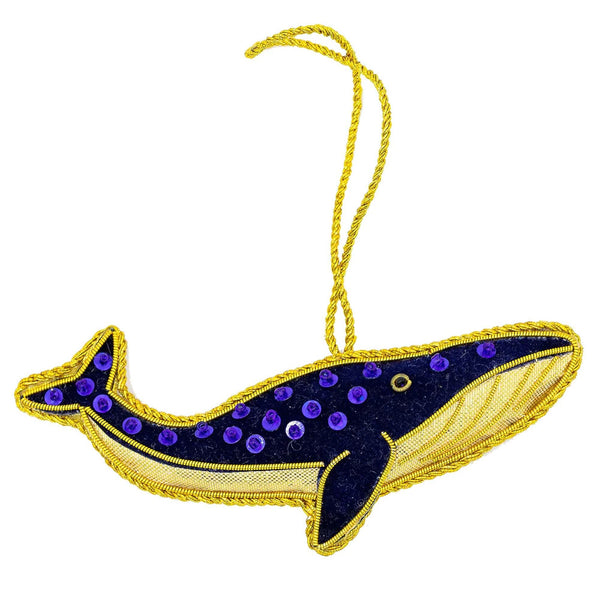 Embroidered Whale Decoration