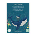 'Create Your Own Wobbly Whale' with whale illustration and underwater scene.
