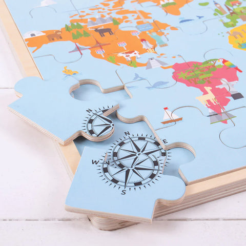 World Map Wooden Jigsaw