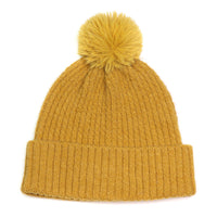 Yellow Pom Pom Hat