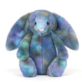 jellycat bunny soft toy with mulicolour plush fur