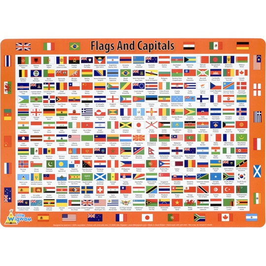 Flags And Capitals Placemat