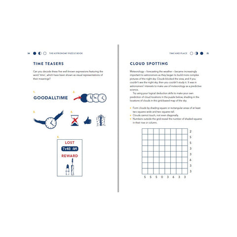 Pages from The Astronomy Puzzle Book.