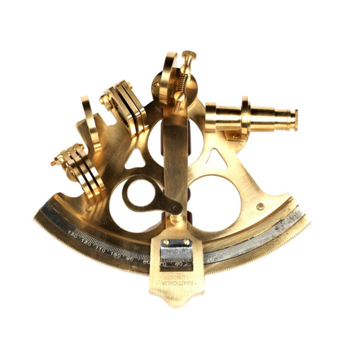 Brass sextant.