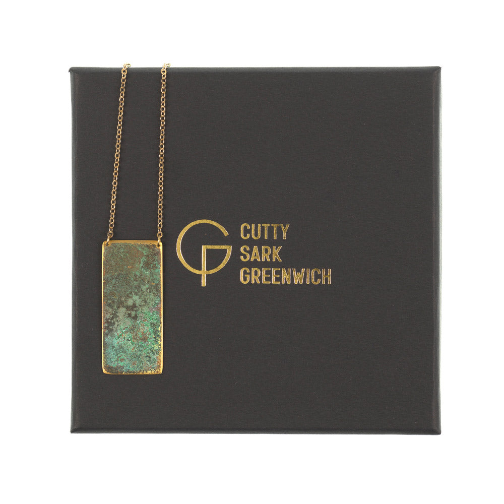 Cutty Sark Brass Vertical Necklace Gold Plated - 
