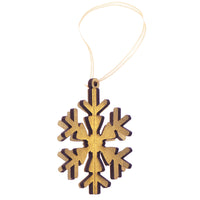 3D Wooden Christmas Snowflake Tree Decoration