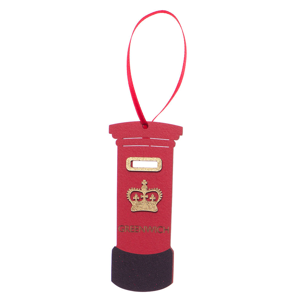 Greenwich London Post Box Christmas Decoration - 