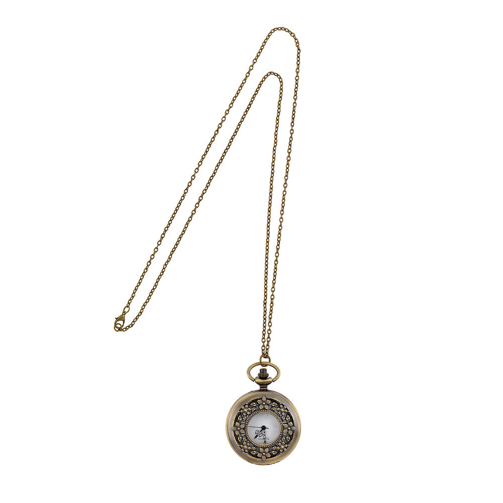 Flower Fob Watch Necklace - 