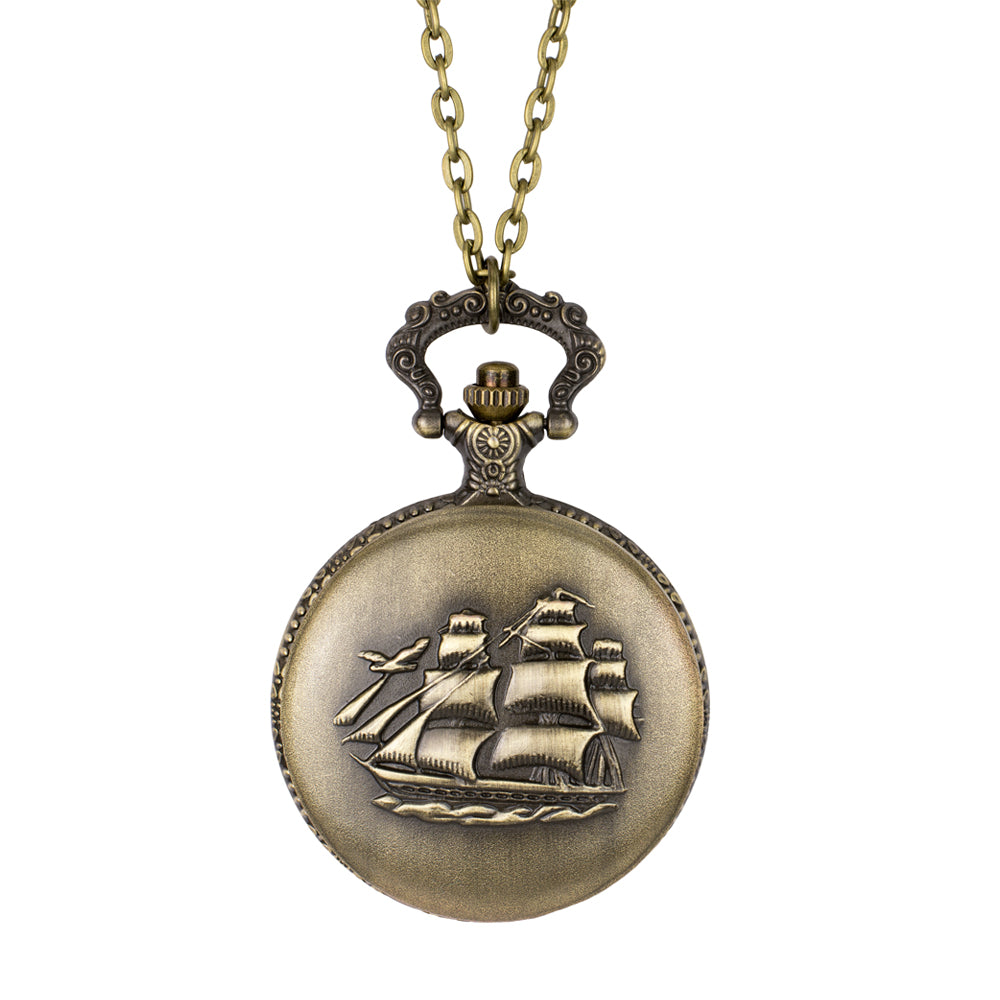 Ship Fob Watch Necklace - 
