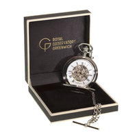 Royal Observatory Greenwich John Harrison's H4-Inspired Chrome Pocket Watch