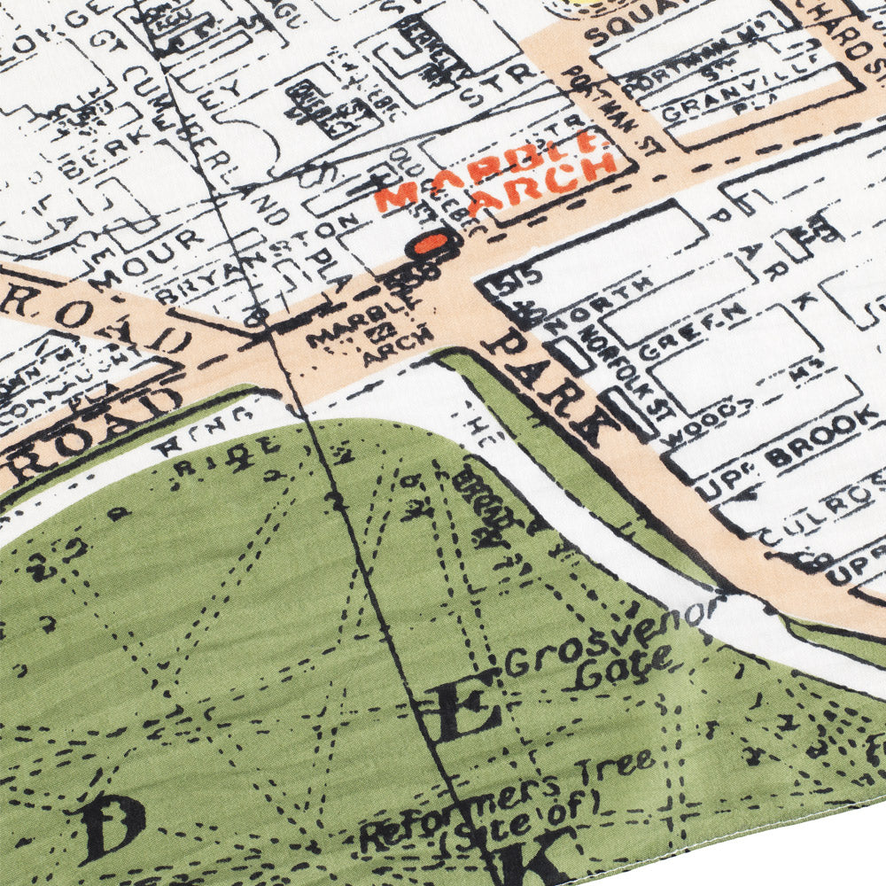 1932 Print London Map Scarf - 