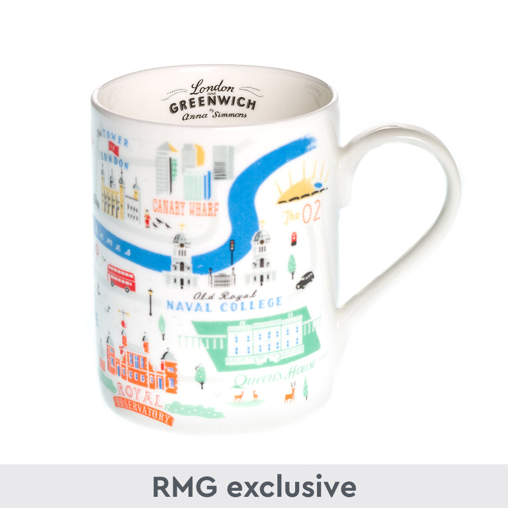 London & Greenwich Map Mug