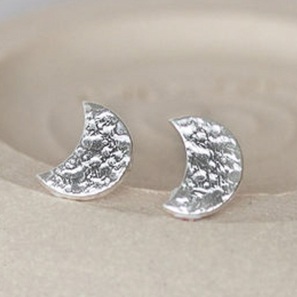 Moon Stud Earrings - 