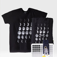 Black moon phase t-shirt and tote bag