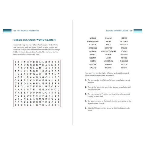 Pages from The National Maritime Museum Nautical Puzzle Book.