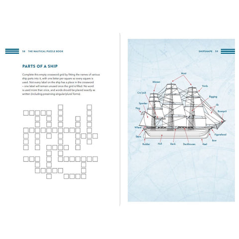 Pages from The National Maritime Museum Nautical Puzzle Book.