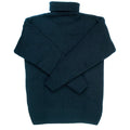 Navy submariner sweater with arms folded. 