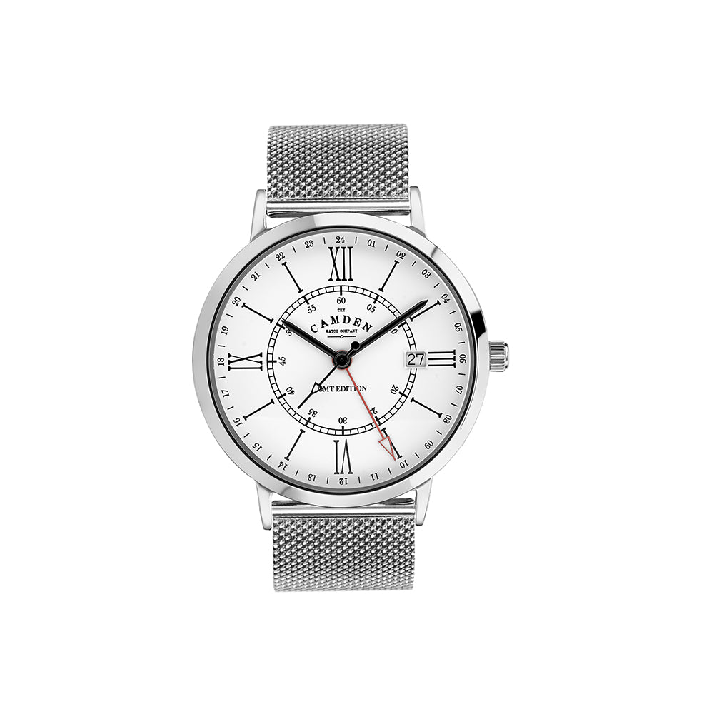 The Camden Watch Company GMT Steel and Mesh Watch - 