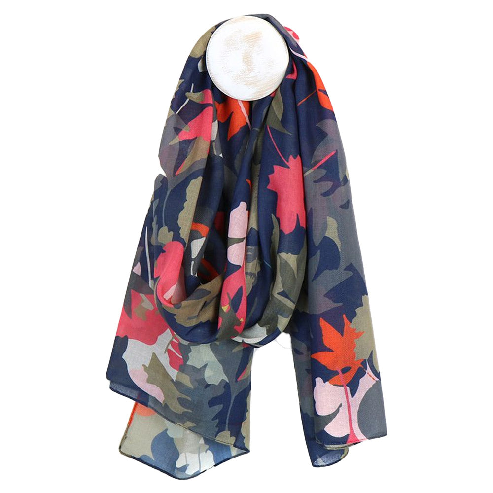 Recycled Leaves Print Scarf - 