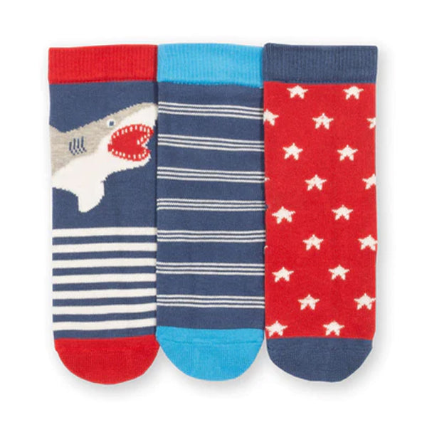 Kids Shark Socks 3 Pack