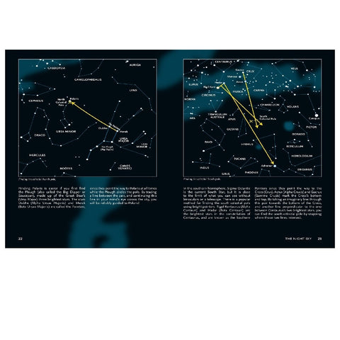 Pages from Stargazing: Beginners Guide to Astronomy showing star charts.