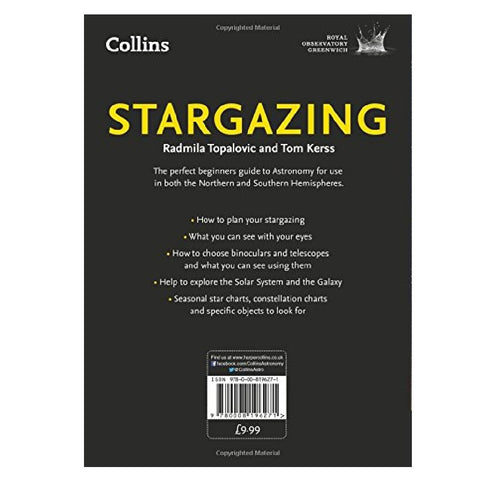 Back cover of Stargazing: Beginner's Guide To Astronomy.