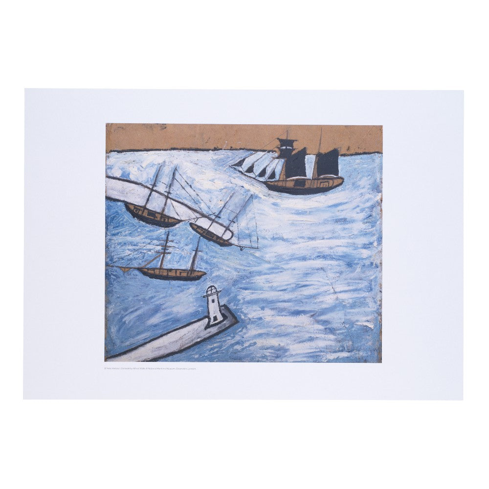 St Ives Harbour by Alfred Wallis A3 Print - 