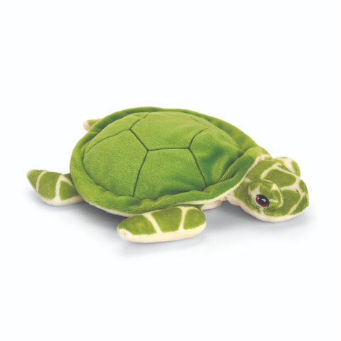 Green and cream plush toy turtle.