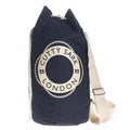 Cream and blue duffle bag with Cutty Sark life ring design.