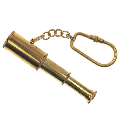 Brass telescope keyring.