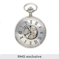 Royal Observatory Greenwich Chrome Half Hunter Pocket Watch