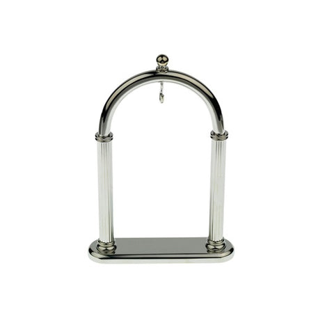 Chrome pocket watch stand.