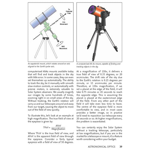 Pages from Observing our Solar System: A Beginner’s Guide.